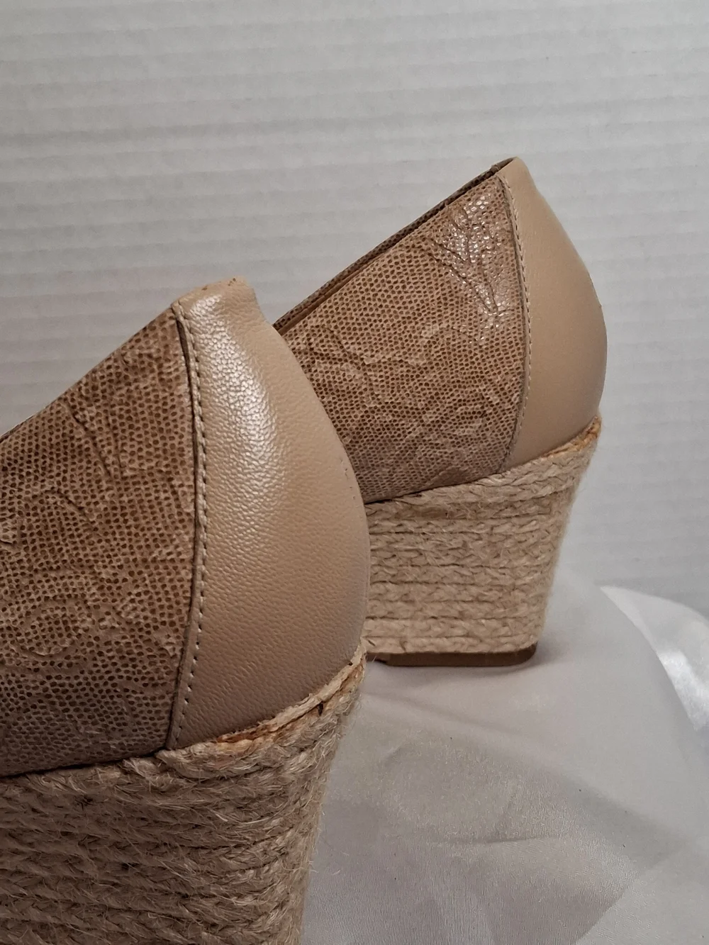 Nurture by Lamaze Neutral Beige Espadrille Wedge Peep-Toe